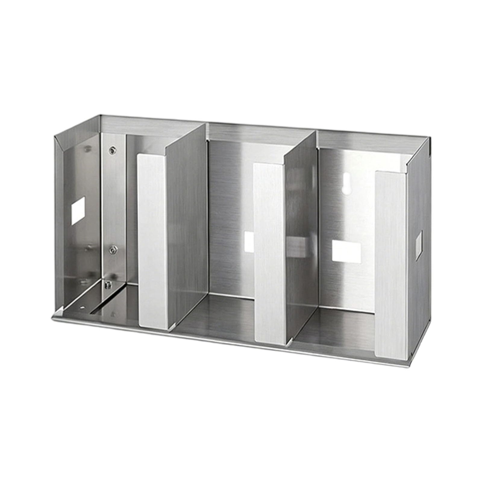 Buxuaaaa Three Grids Multiple Slot Cup Lid Holder Rustproof Stainless Steel Shelf For Countertop 4 Section Permanent Rustless Rack