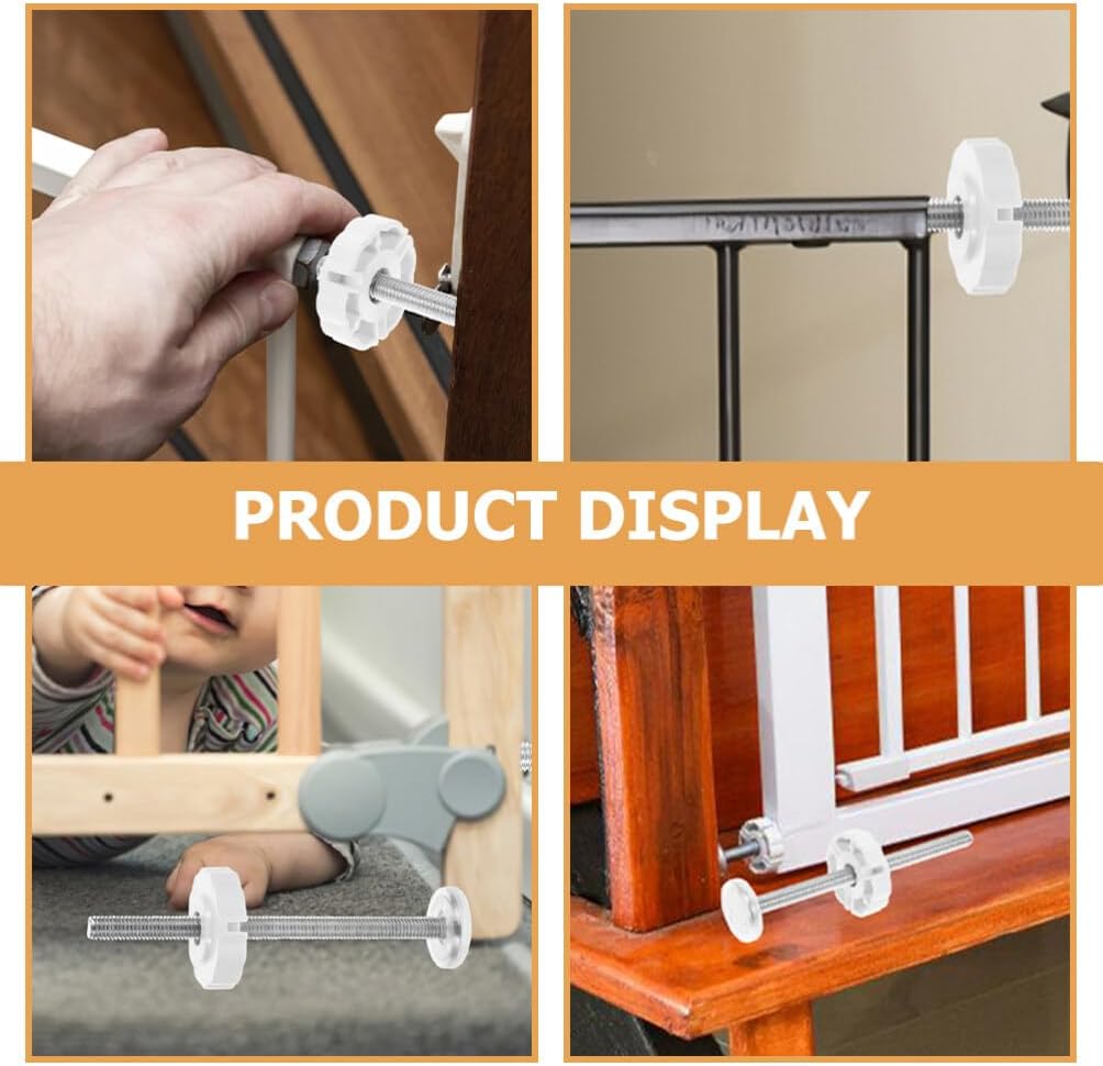 UPKOCH 8pcs Gate Spindle Rods Replacement Hardware for Pet Gates Easy Installation Compatible Various Stable and Secure Bolts for Safety