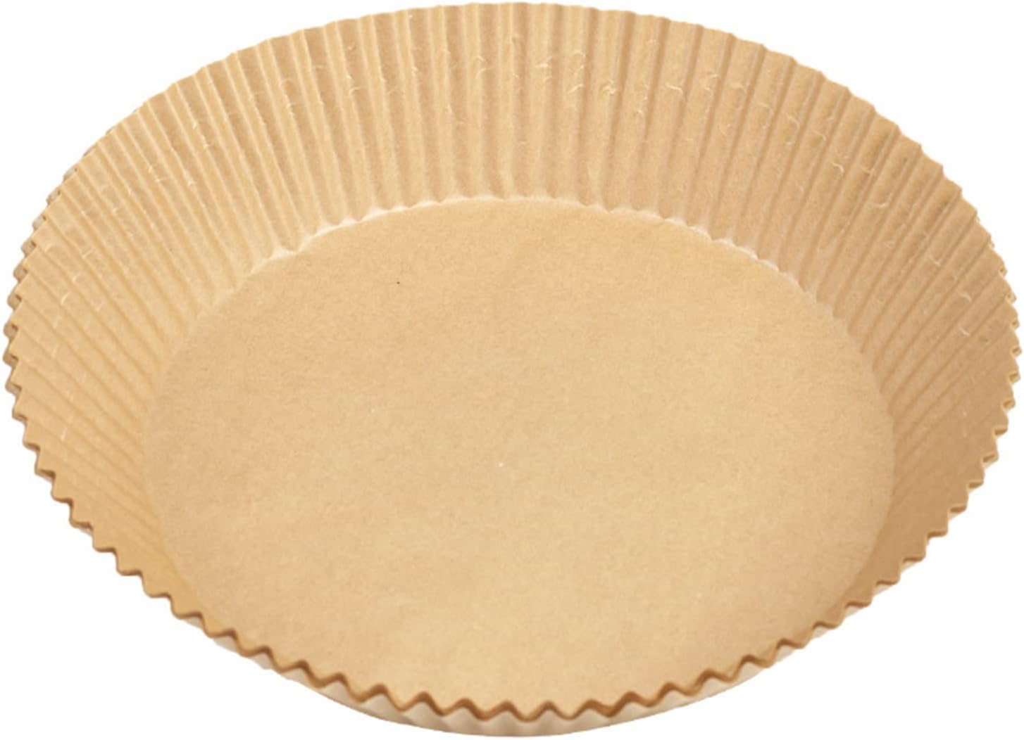 50/100Pcs Air Fryer Parchment Paper Liner Cooking Paper for Air Fryer, Non-Stick Air Fryer Liners, Unperforated Round Parchment Paper (Natural, 50Pcs OPP Package)