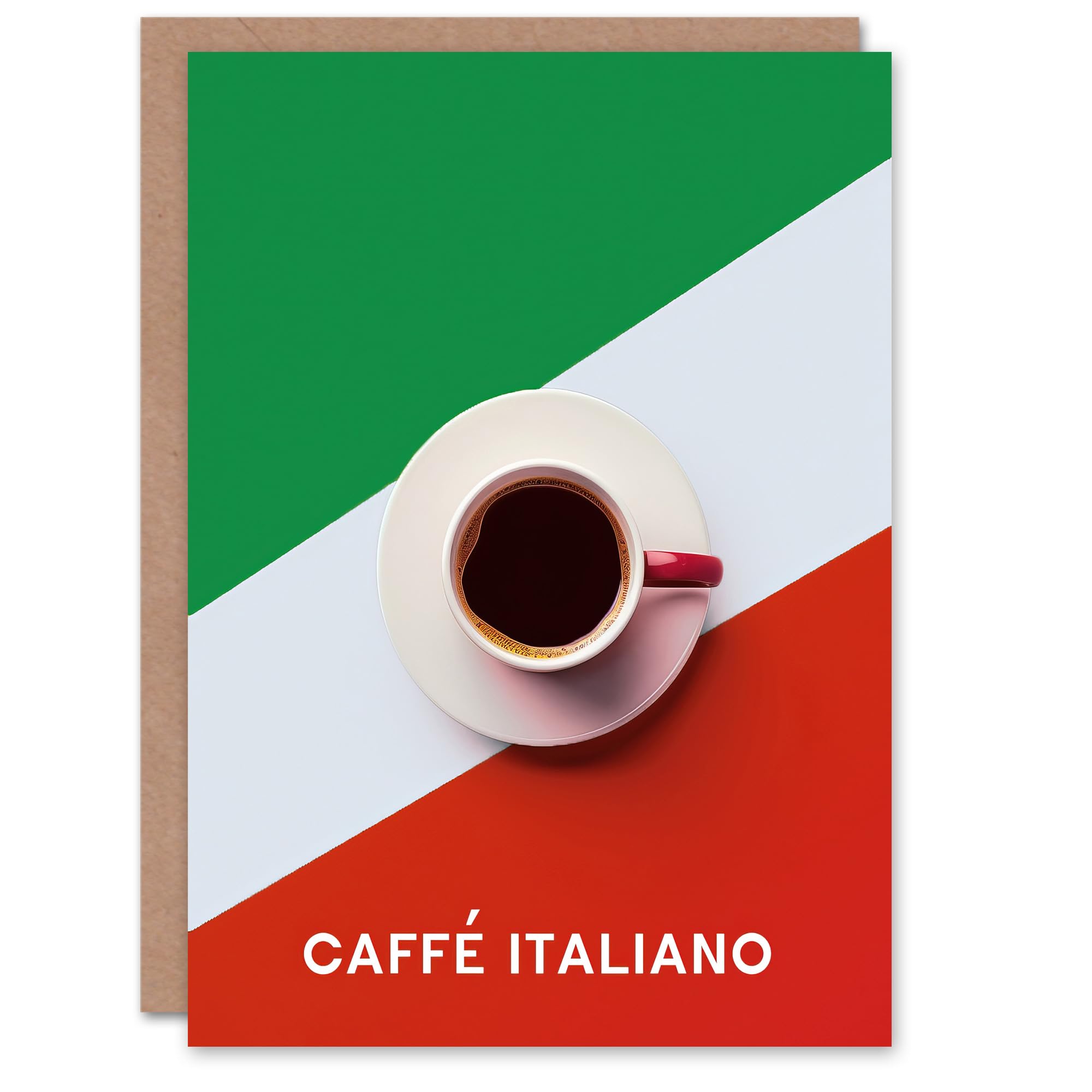 Artery8 Italian Coffee Cup Advert Design Greeting Card