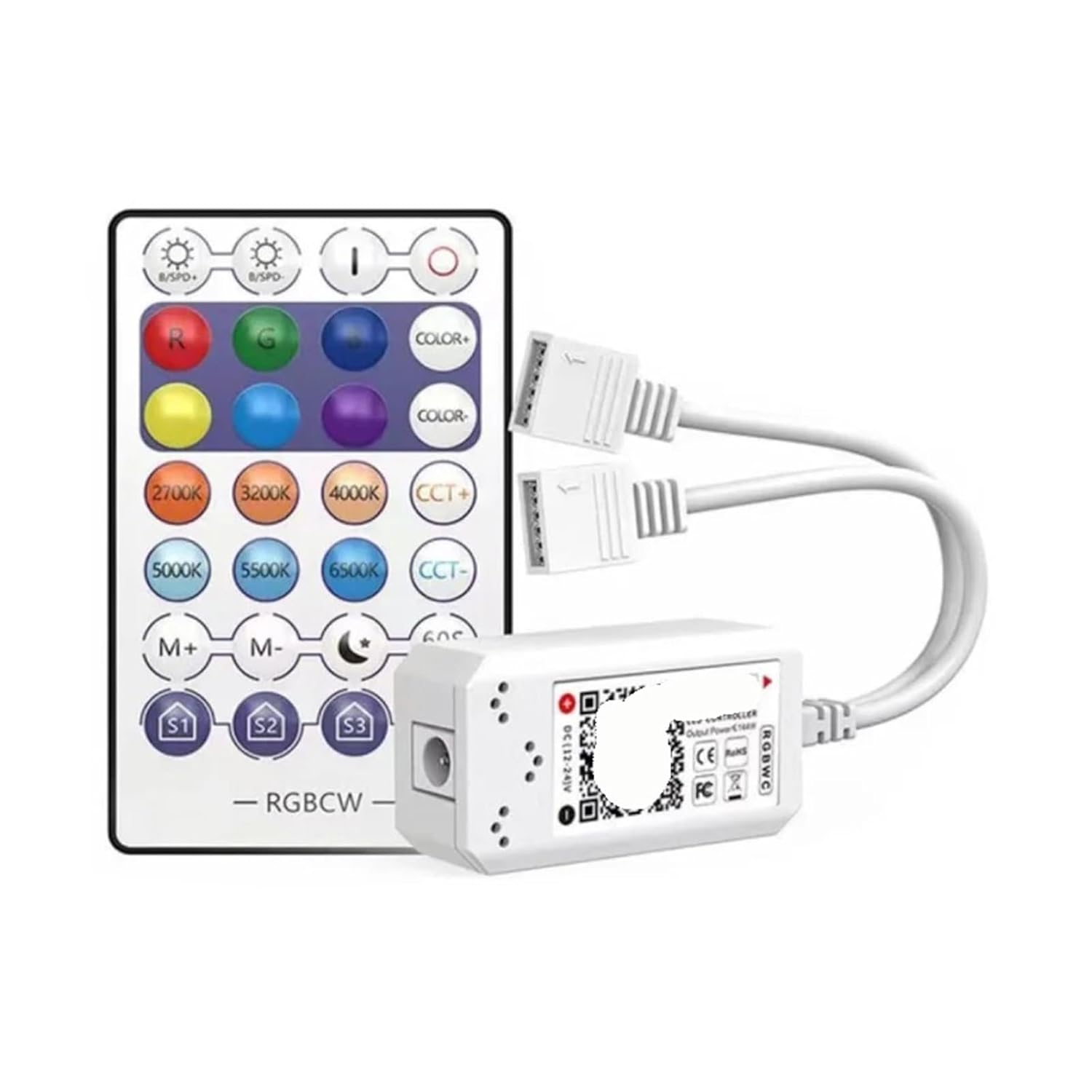 LED Monochrome RGB RGBW RGBCCT mini Music Controller JM-S DC5-24V 6A dimmable LED Light Strip 5050 2835(RGB 40Key)