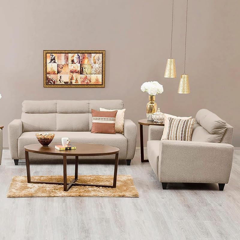 WOODEN WORLD Elegant Wooden 3+2 Fabric Sofa Set with High-Density Foam Cushions, Durable Wooden Frame– Comfortable Living Room Furniture for 5 People in Classic-image-41