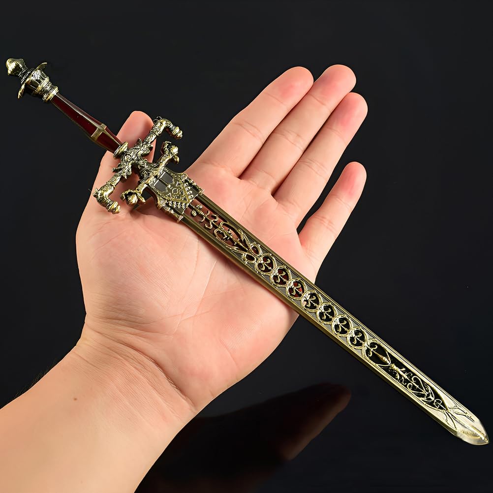 Elden Ring Espada de la Noche y la Llama Réplica 30 cm Modelo de Metal Completo con Soporte, Decoración de Escritorio, Coleccionable Gaming y Regalo para Fans