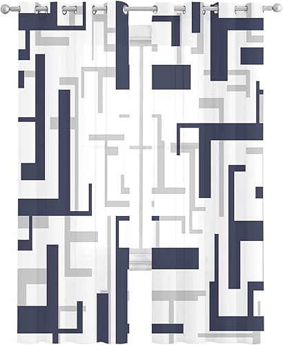 Miniatura 7 de Cortinas traslúcidas de invierno de 84 pulgadas de largo, juego de 2 paneles de cortinas para cocina, dormitorio, sala de estar, puerta, pasillo,