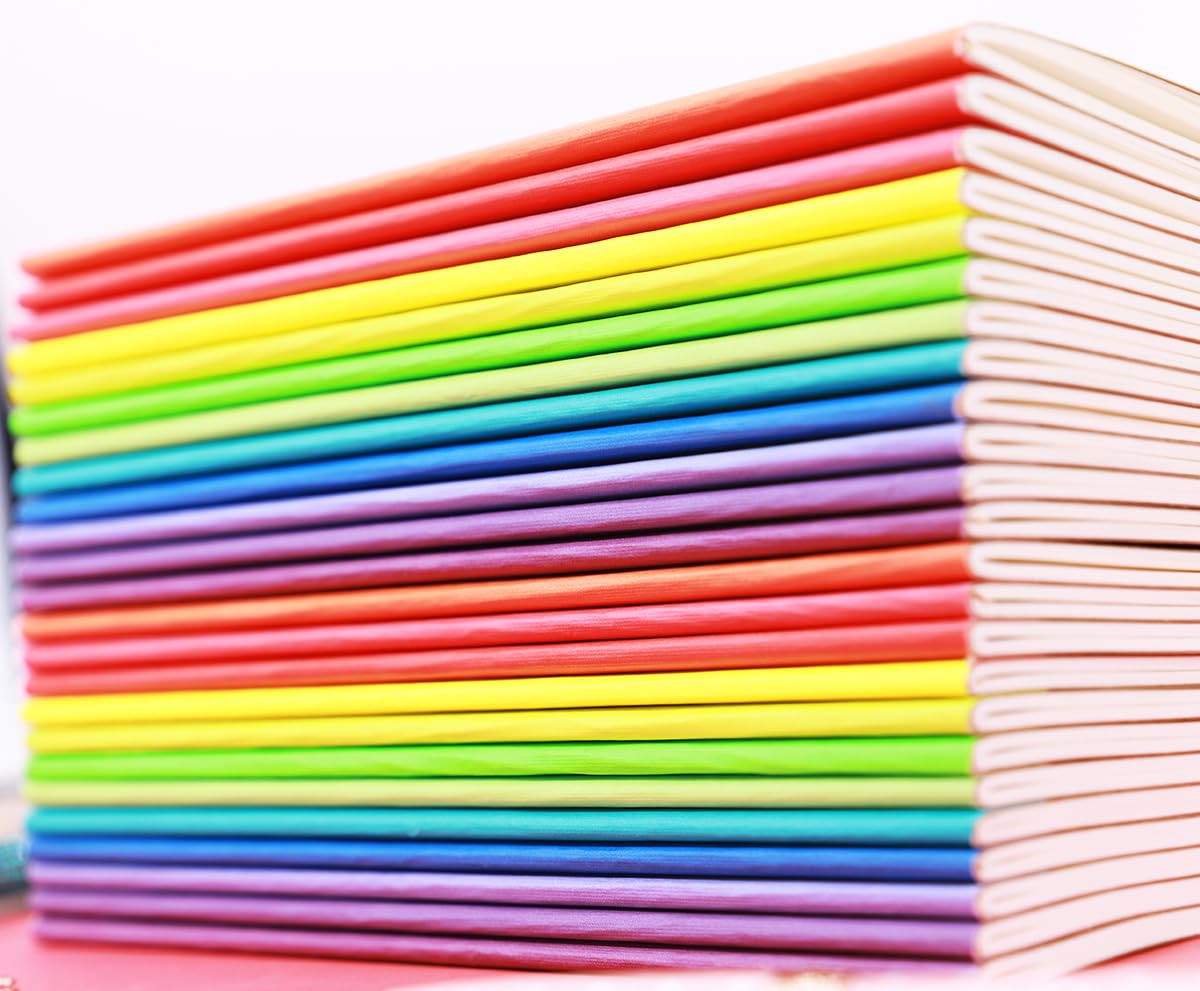 Notizbücher, A5, liniert, Tagebuch, Tagebuch, mit dickem Papier, 60 Seiten, 30 Blatt, 21,1 x 14 cm, 48 Stück