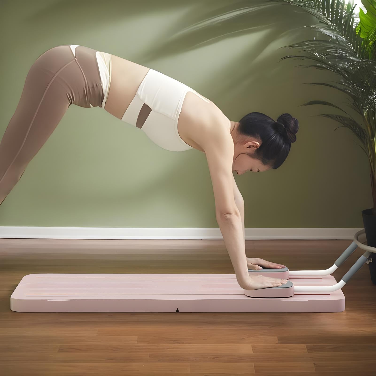 Set Di Riformatore Pilates | Addominal Trainer e Core Team Board,Attrezzatura di Allenamento Multifunzionale per Tutto il Corpo Che Tonifica Muscoli