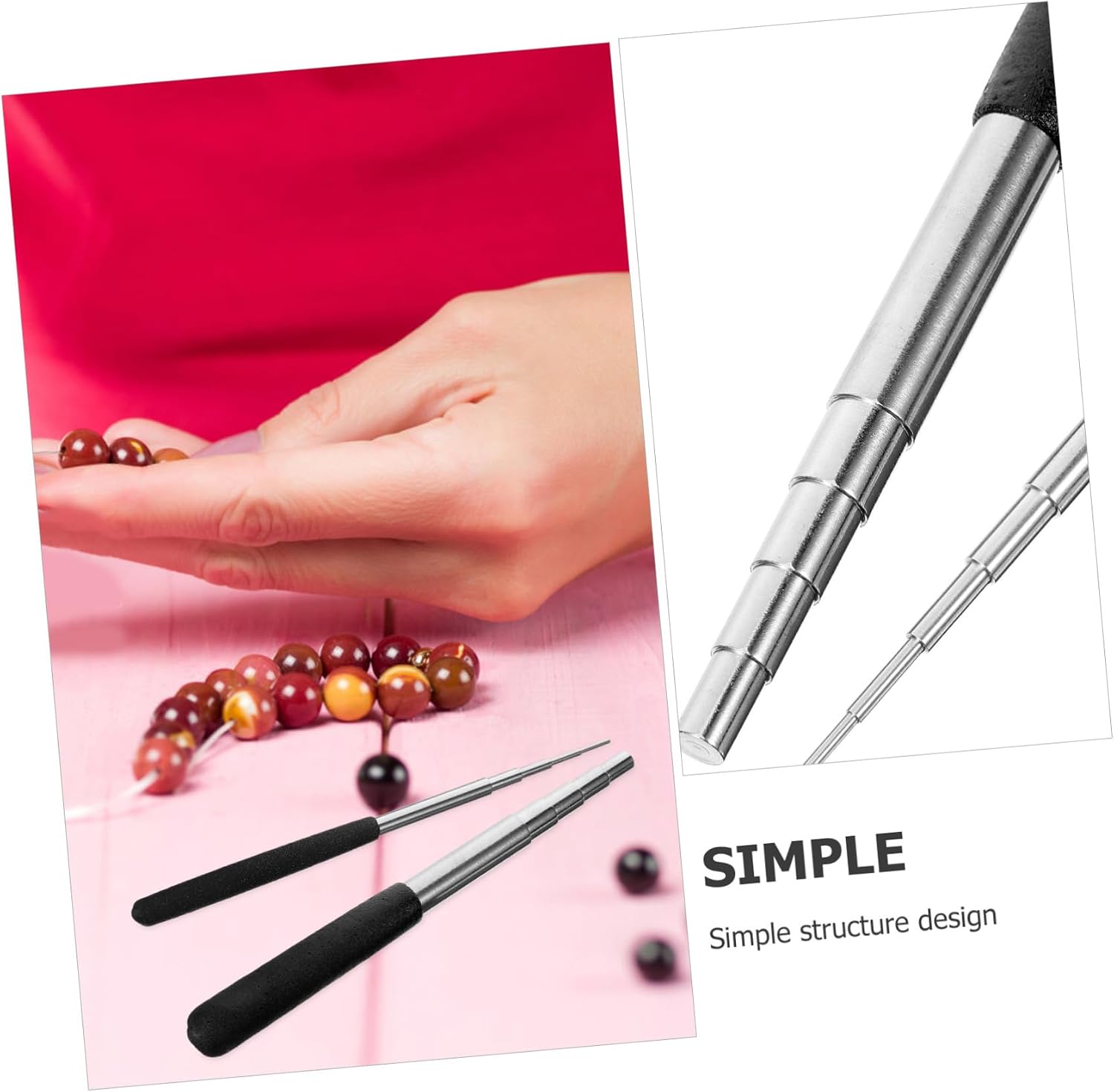 STOBOK 3 Sets Winding Rod Coils Circles Forming Rod Jewelry Making Tool Spiral Mandrel Jump Ring Forming Tool Wrapping Wire Tool Wire Molding Rods Wire Loop Stick Black Stainless Steel