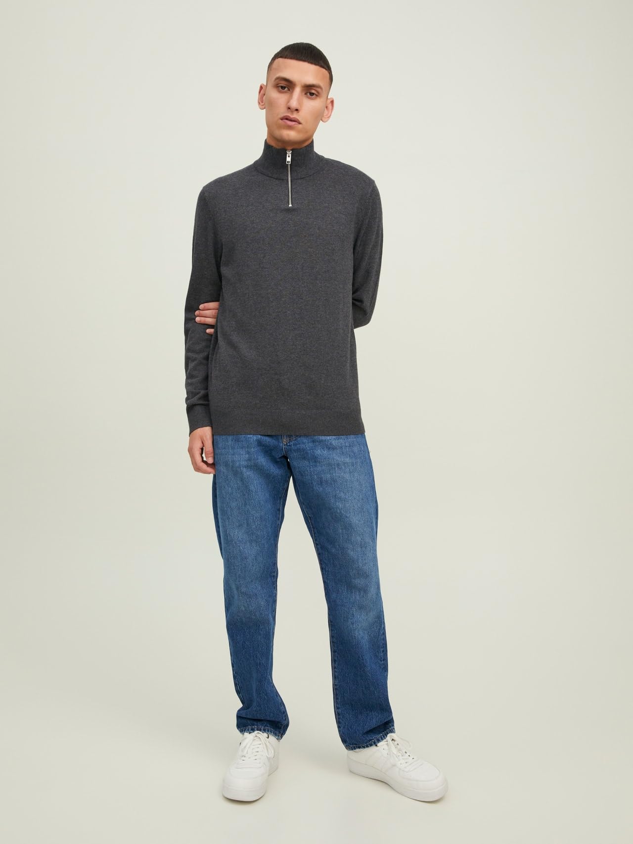 JACK & JONES Quarter Zip Plain Quarter Zip