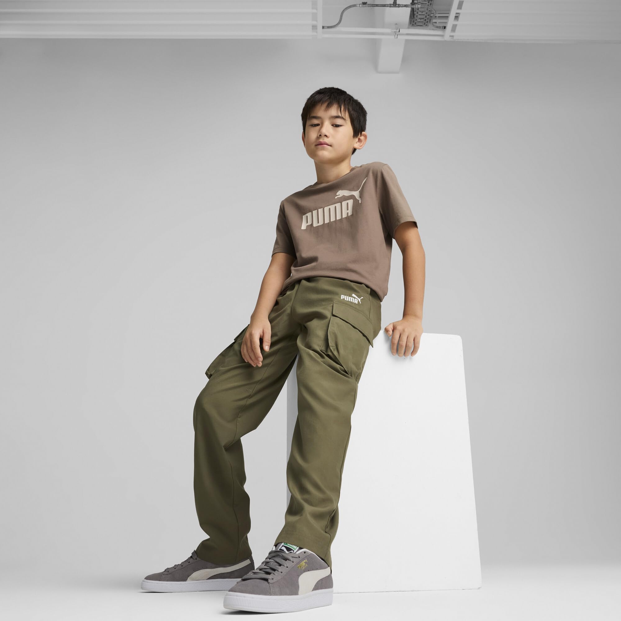 PUMA Ess No. 1 Logo Woven Cargo Pants B - Spodnie tkane Chłopcy