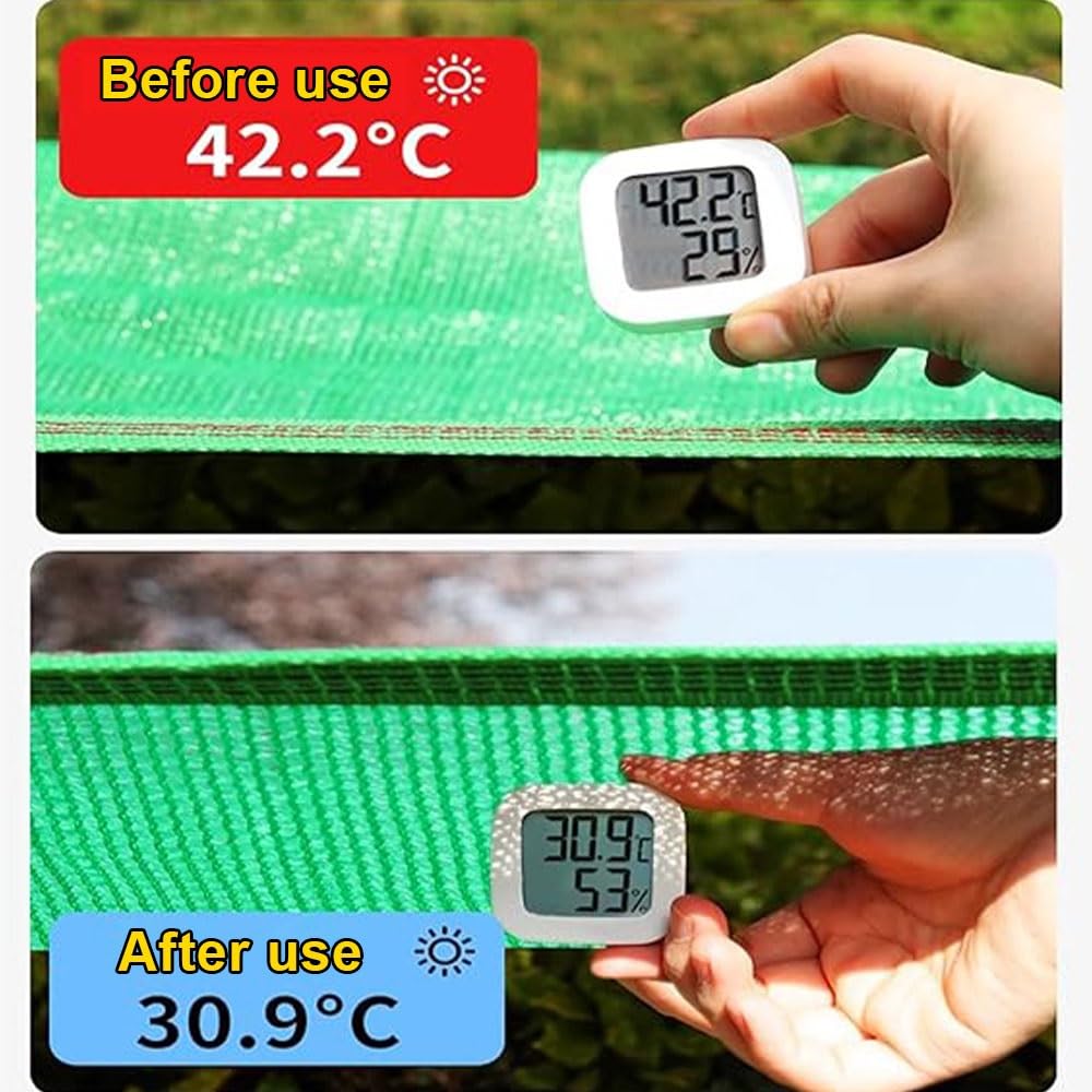 Ogrodowy żagiel przeciwsłoneczny, ochrona przed promieniowaniem UV, tkanina do szklarni i patio, oddychająca, prostokątna, z przelotkami, 3 x 5 m
