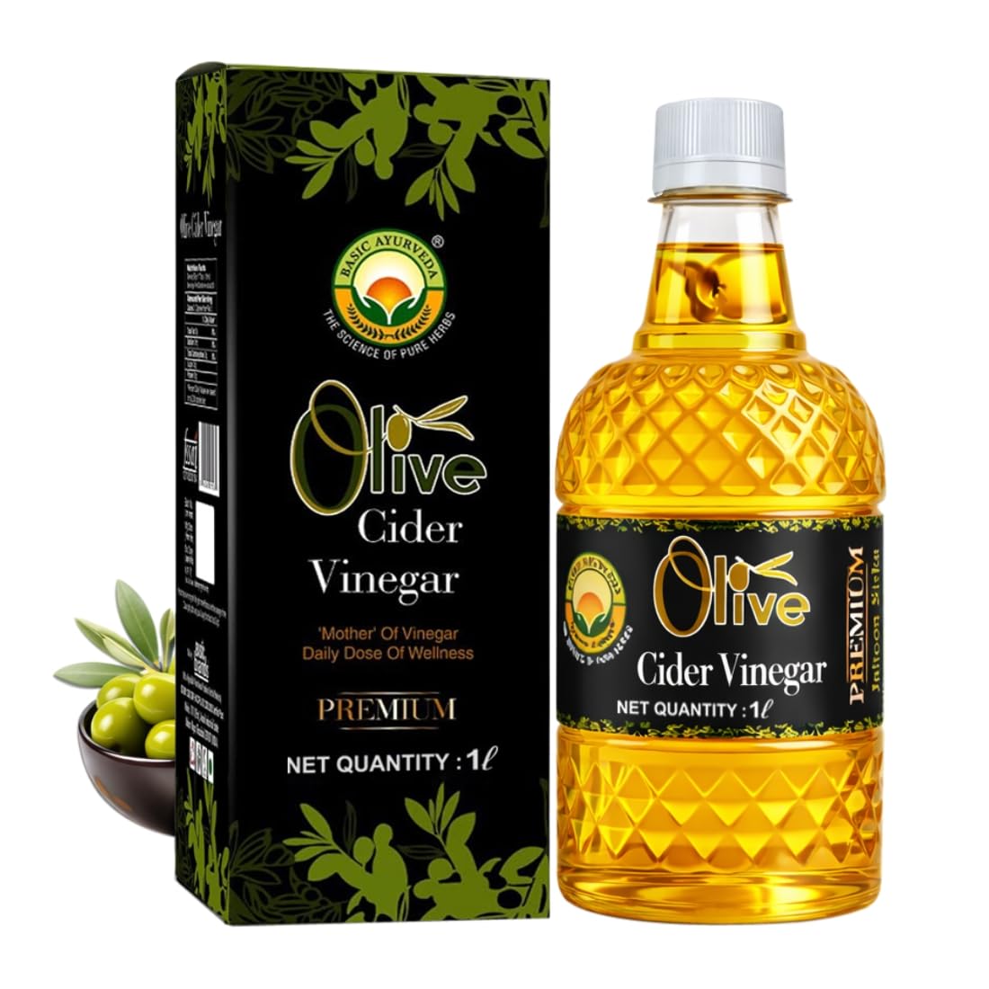 - Olive Cider Vinegar with Mother of Vinegar – 1 Litre | Premium Jaitoon Sirka | Natural Wellness Tonic | Daily Detox, Metabolism & Digestive Support | Raw & Unfiltered Vinegar