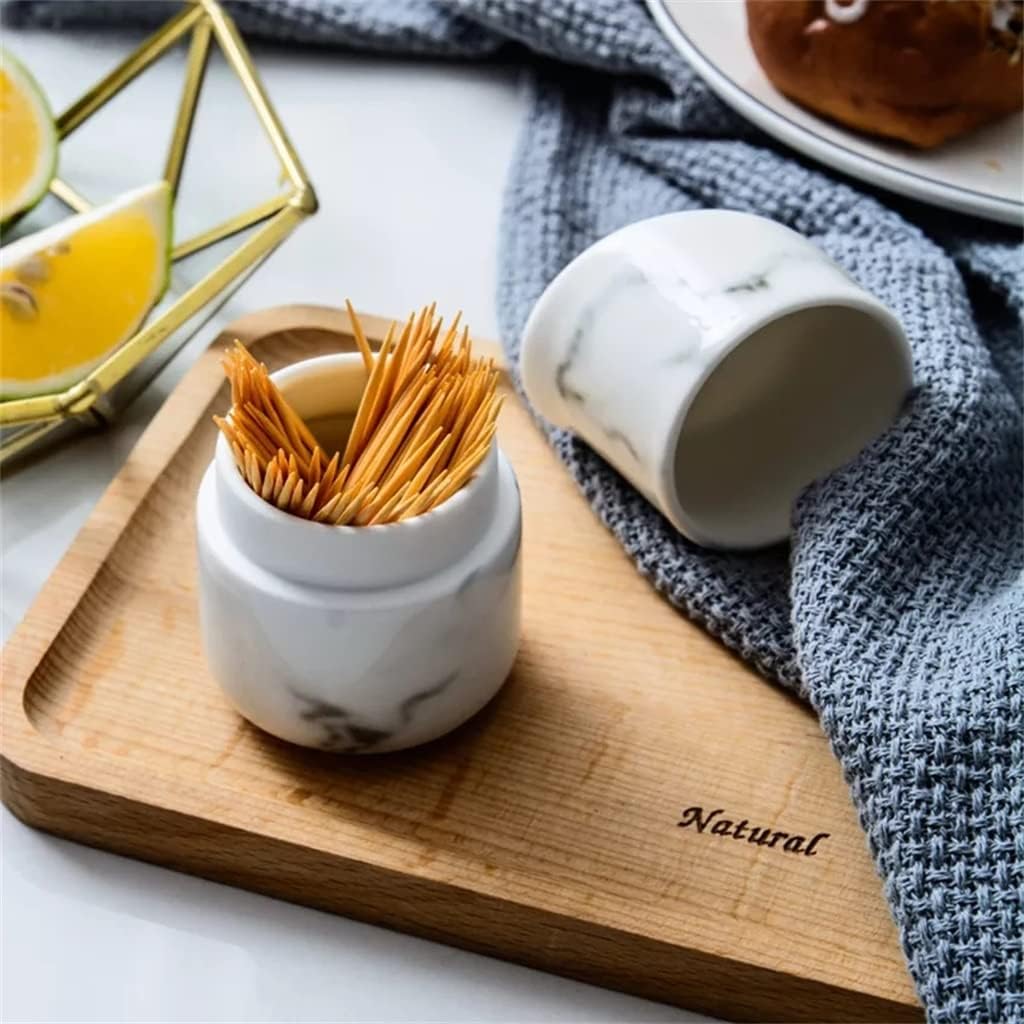 Toothpick Dispenser Portable Toothpick Storage boxN/A Ceramic Toothpick Holder Toothpick Dispenser Bottle Storage Box Container Home Table Decoration (Color : A, Size