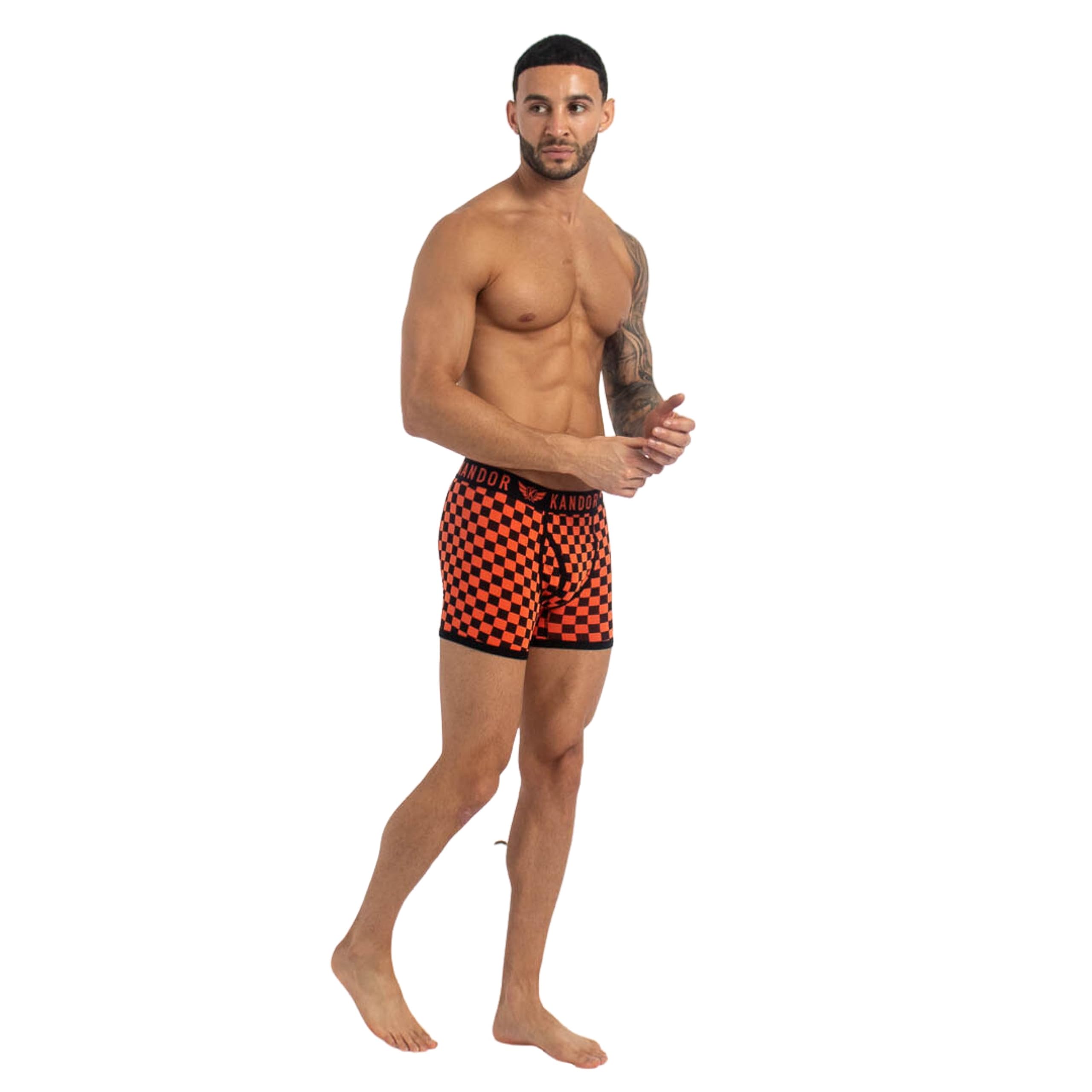 Kandor Baumwoll Boxershorts Herren – 7er Pack, Bunte, Schwarze & Farbige Unterhosen für Männer Set, Dehnbare Herren-Unterwäsche aus weiche Baumwolle, Slipboxer mit Gummibund (M,JECKERS Pack B)