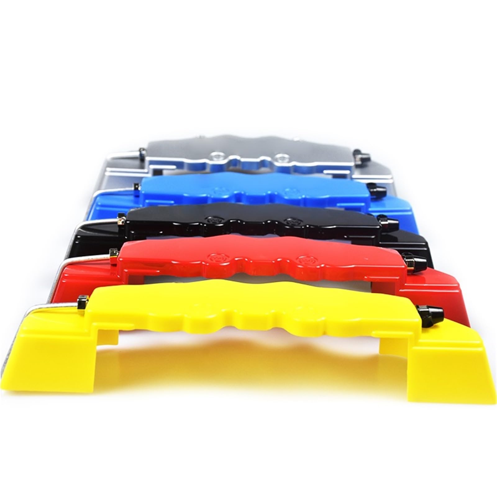 Pinzas de pistones de freno Ajuste para Dodge Apto para Lexus 2-4 piezas 3D ABS cubierta de pinza de freno de coche carcasa de disco de freno(4Pcs M and S Blue)