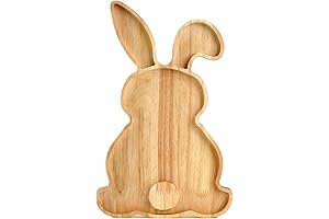 BinaryABC Easter Bunny Rabbit Charcuterie Board - Easter Hosting Essentials