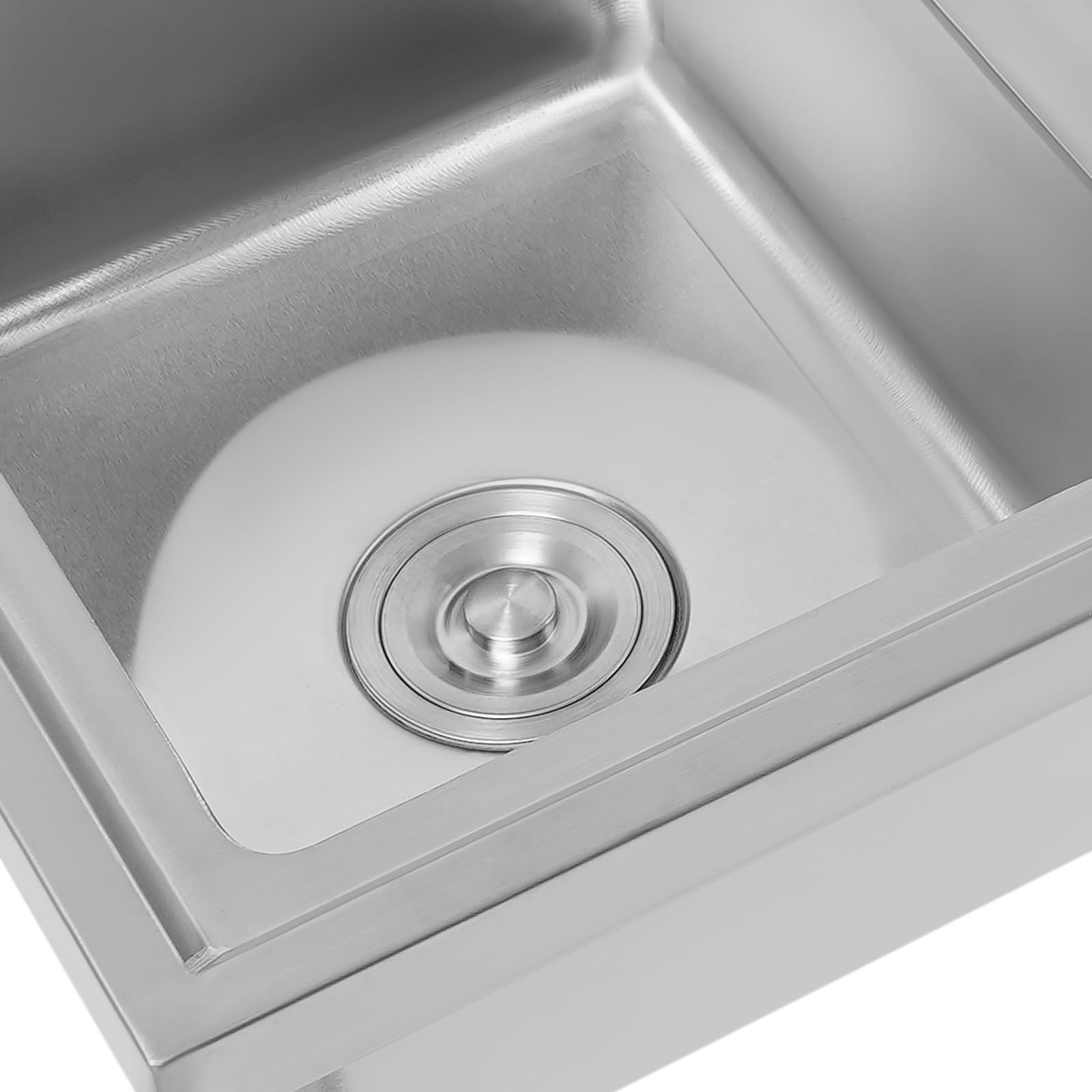 spülbecken küche mit Arbeitsplatz, küchenspüle,spüle, Arbeitsplatte Edelstahl-Küchenspüle Einschalen-Spüle Unterbau Edelstahlspüle,einbauspüle (Silver 100 x 50 cm)