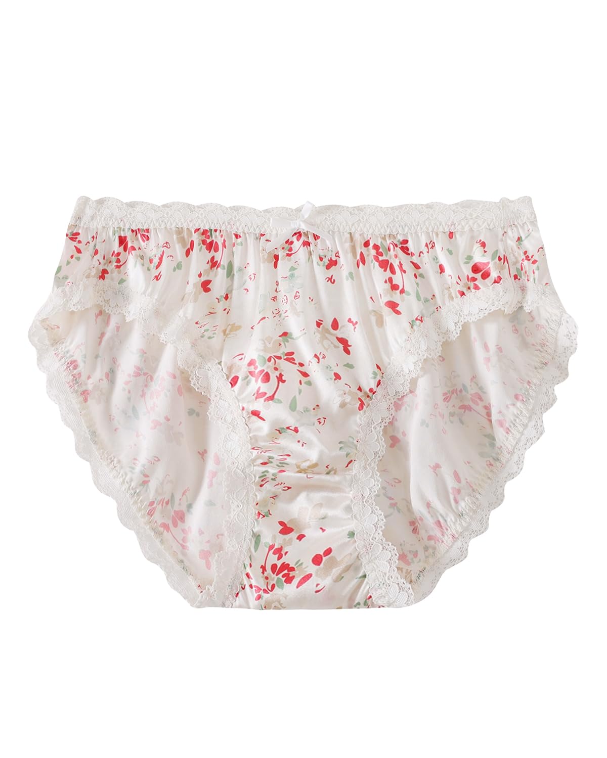 100% Mulberry Silk Underwear, Silk Satin Mid Rise Bikini Panties, Cute Sexy Shiny Panties for Women