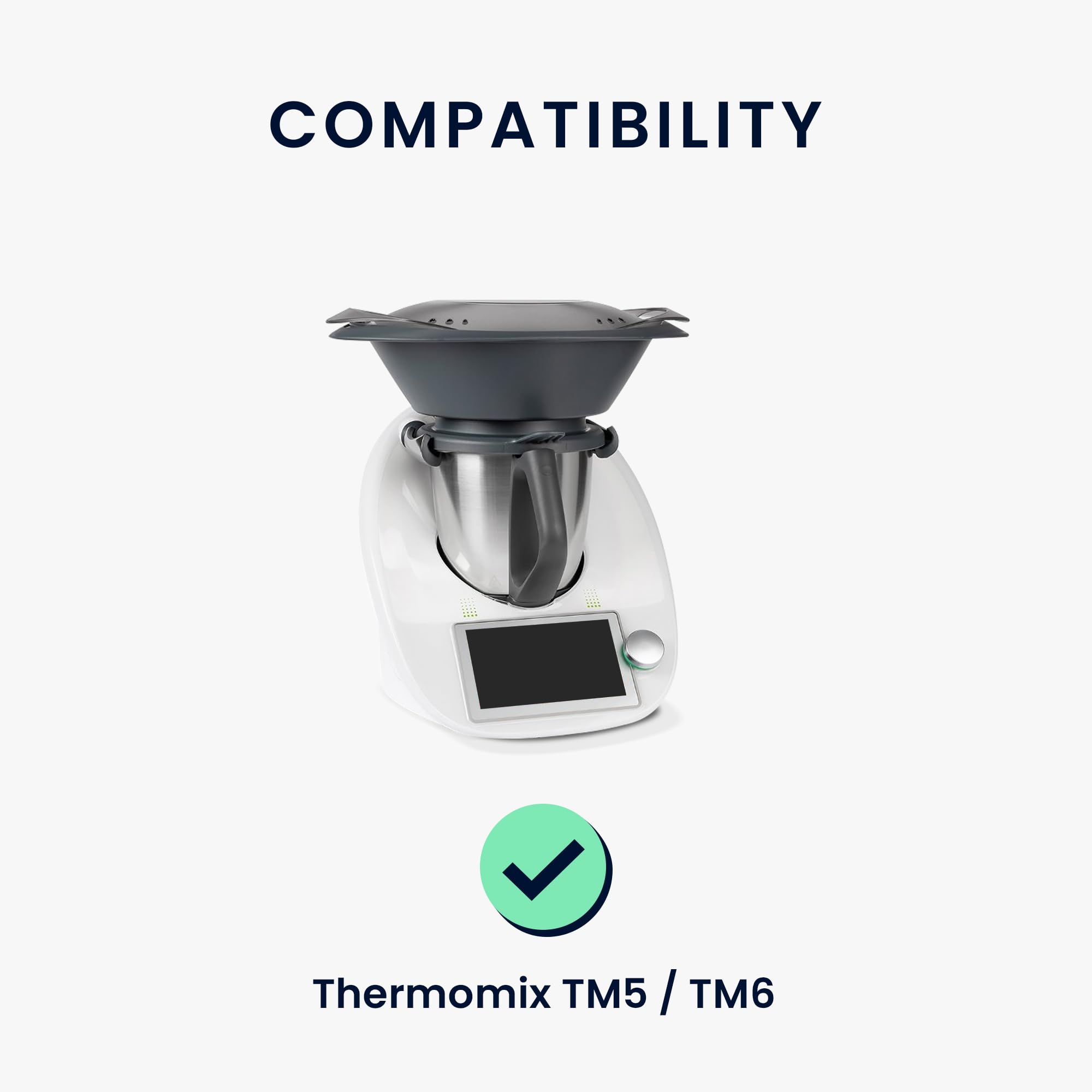 kwmobile Etui kompatybilne z Thermomix TM5 / TM6 - Pokrowiec ochronny przeciwpyłowy do robota kuchennego - dzieci mniszek lekarski