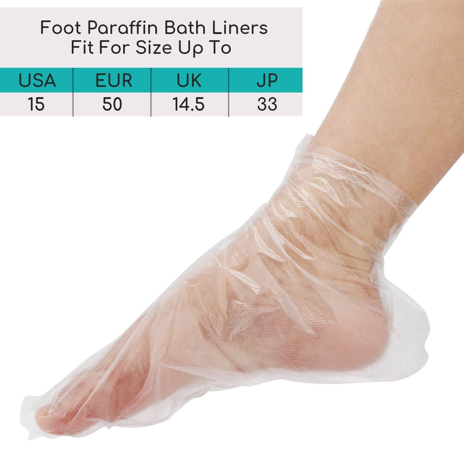 Segbeauty Forros de cera de parafina para pies, 400 bolsas de plástico más grandes y gruesas, guantes de baño de parafina para cera caliente, botas de tera-py, cubiertas de calcetines para tratamiento