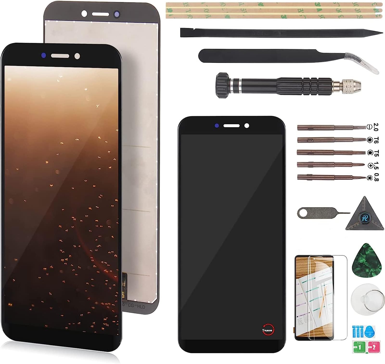YWLRONGDisplay for Oukitel WP5 WP5 Pro LCD Screen Replacement Touch Display Digitizer Assembly for Oukitel WP5 WP5 Pro with Tools(Black)