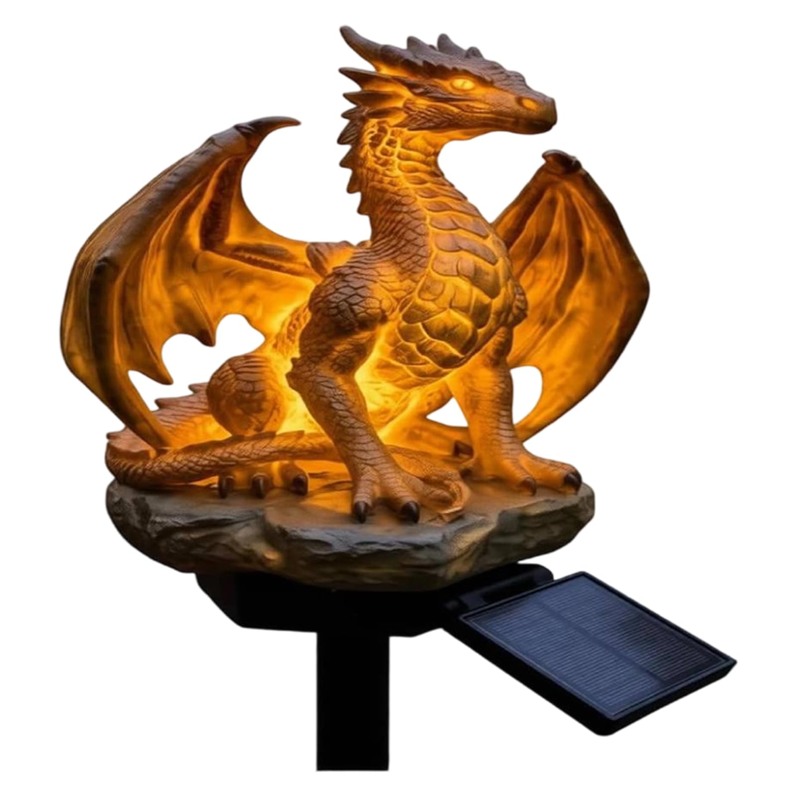 Resin Dragon Lamp Energy-Efficient for Home Yard Lawn Porch