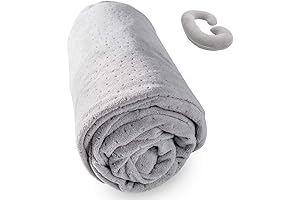 C Shaped Pregnancy Pillowcase - Breathable Velour Cover for Maternity Pillow