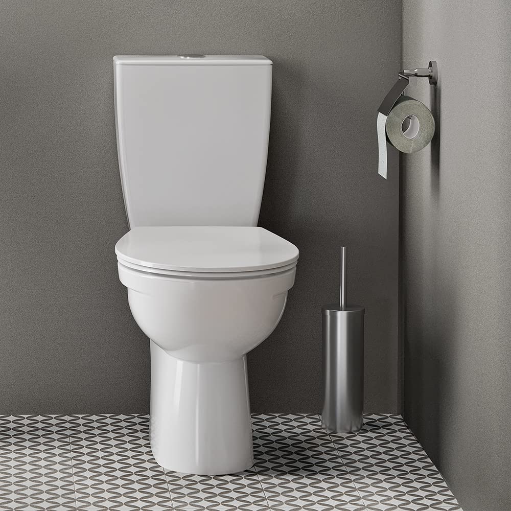Ideal Standard A9108MY Serie IOM portascopino per installazione a pavimento, acciao inossidabile