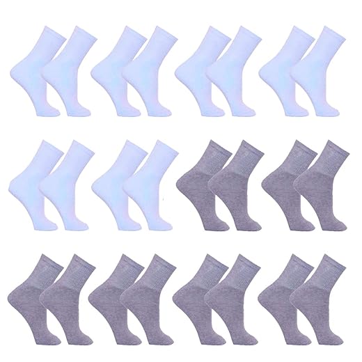 Kit 12 Pares Meia Adulto Masculina Esportiva Cano Alto Algodão