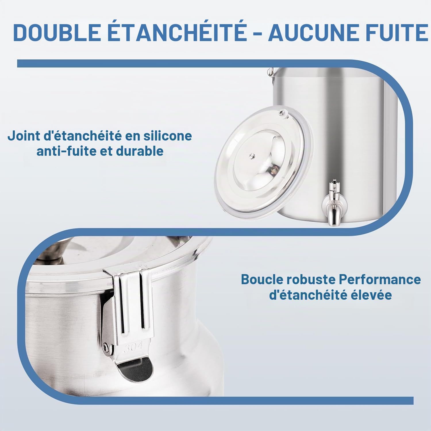 YUCHENGTECH Bidon à Lait en Acier Inoxydable 304 5L
