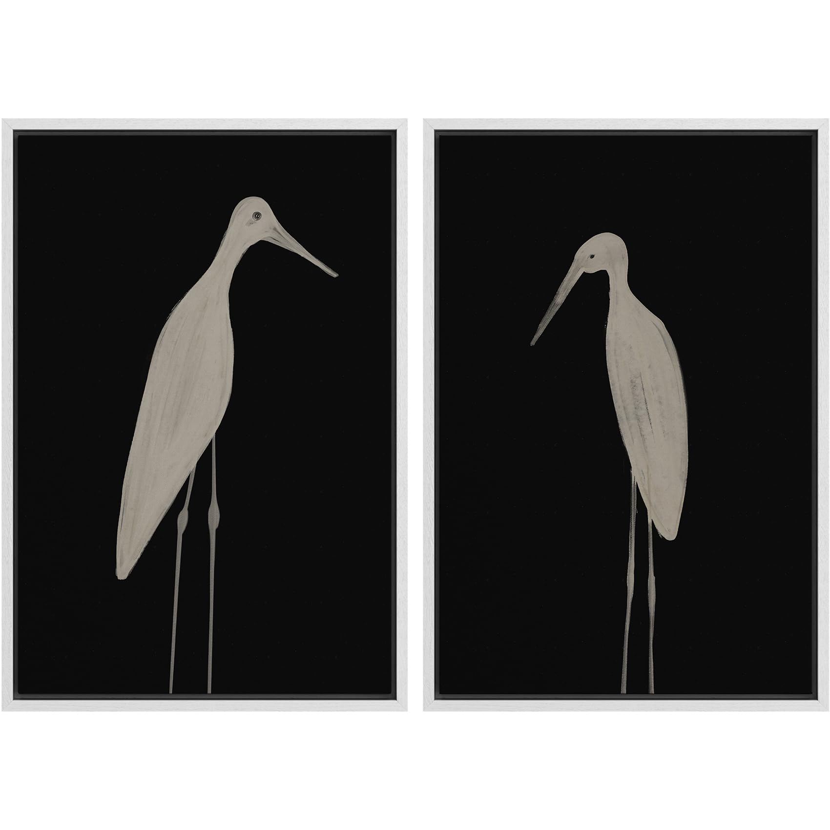 MUDECOR Framed Canvas Print Wall Art Monochromatic Gradient Abstract Minimalist Gray Illustrations Modern Art Decorative Bohemian Colorful Chic for Living Room, Bedroom, Office - 16"x24"x2 Black — view 24