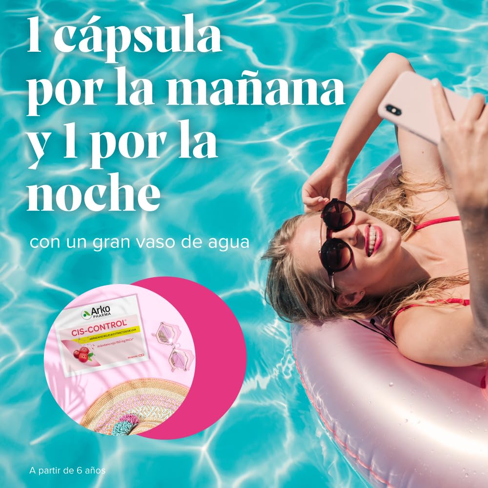 Arkopharma - Cis-Control Cranberola, 120 Cápsulas, con Arándano Rojo Americano y Extracto de Uva, Bienestar del Tracto Urinario, Protección Antioxidante, Fórmula 100% de Origen Vegetal