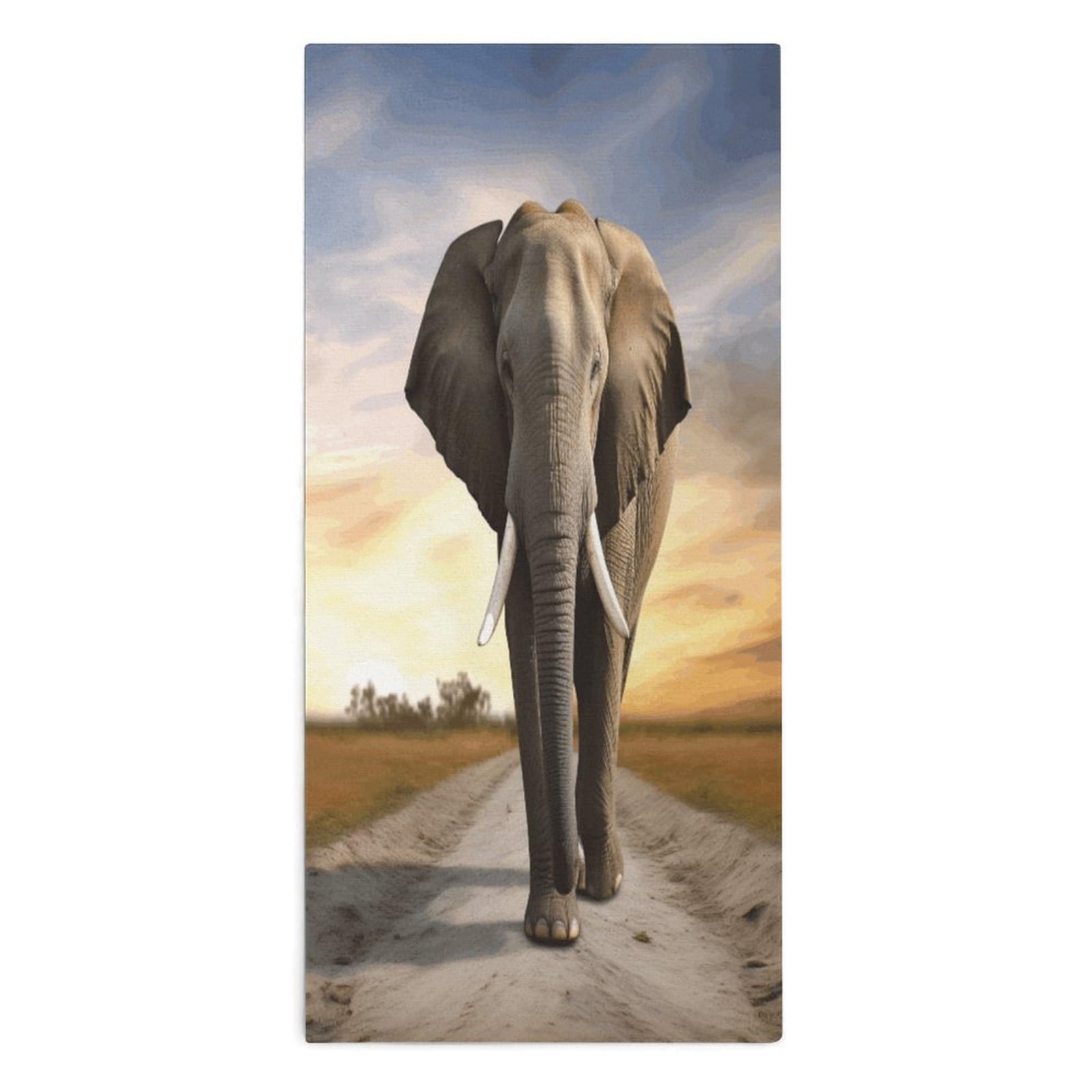 Fodpand Style Elephant Walking Microfiber Towels, Decorative Bath Towel Soft & Lightweight, Hand Towels Multipurpose Use For Bathroom, Pool, Gym, Spa, And Hotel Use