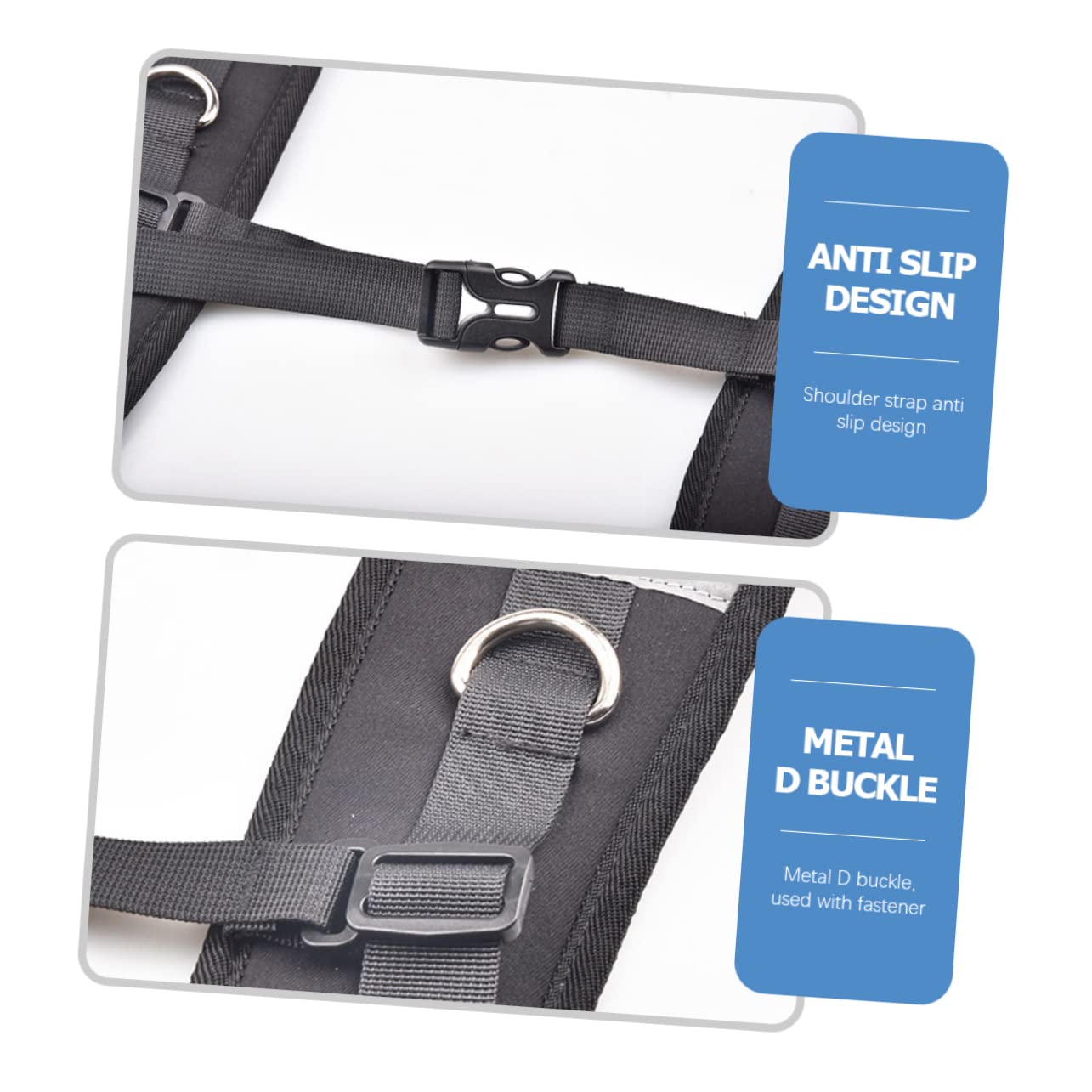 Correas de Hombro Dobles Ajustables para Mochila, Correas de Repuesto Resistentes y Acolchadas de Neopreno, Diseño Cómodo Reducción de Presión para Actividades al Aire Libre