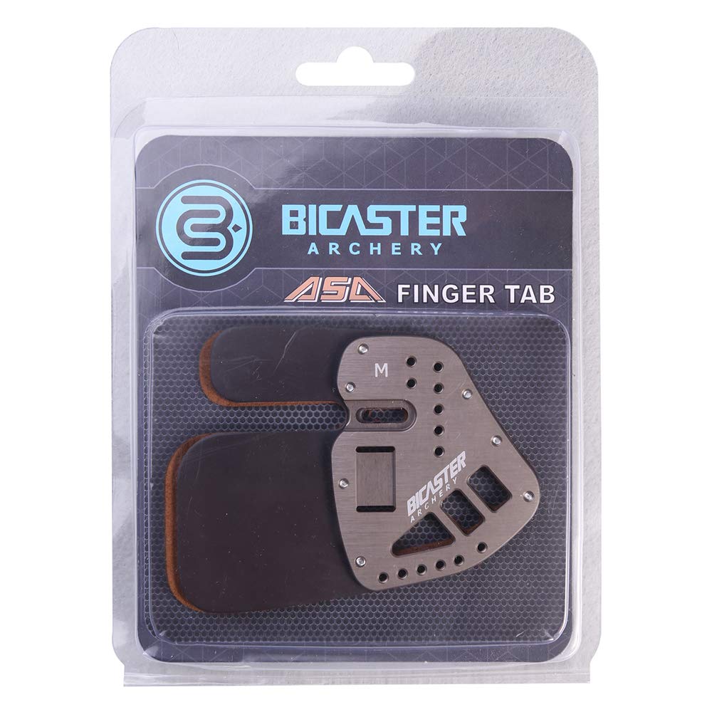 Bicaster Tongs de doigt pour gaucher en cuir véritable + plaque en aluminium réglable