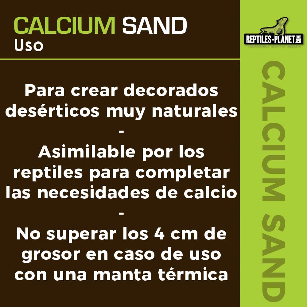 Reptiles-Planet Arena de Calcio, 2.5 kg, Crema Sáhara