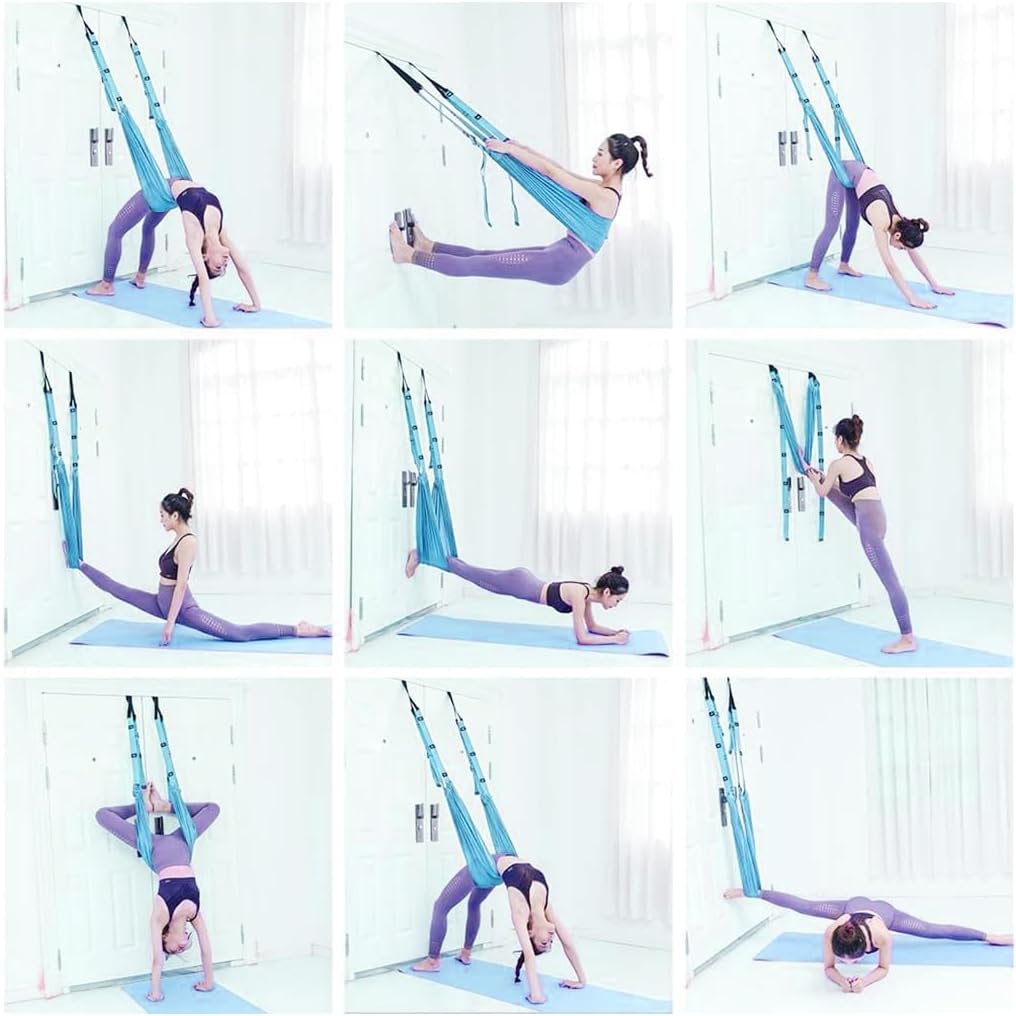 Proberos® Yoga Strap for Dance Aerial Yoga Ballet, Adjustable Yoga Strap for Stretching with Door Anchor Flexibility Trainer Backbend Stretch Strap, Fitness Strap for Waist Trainer Leg Stretching