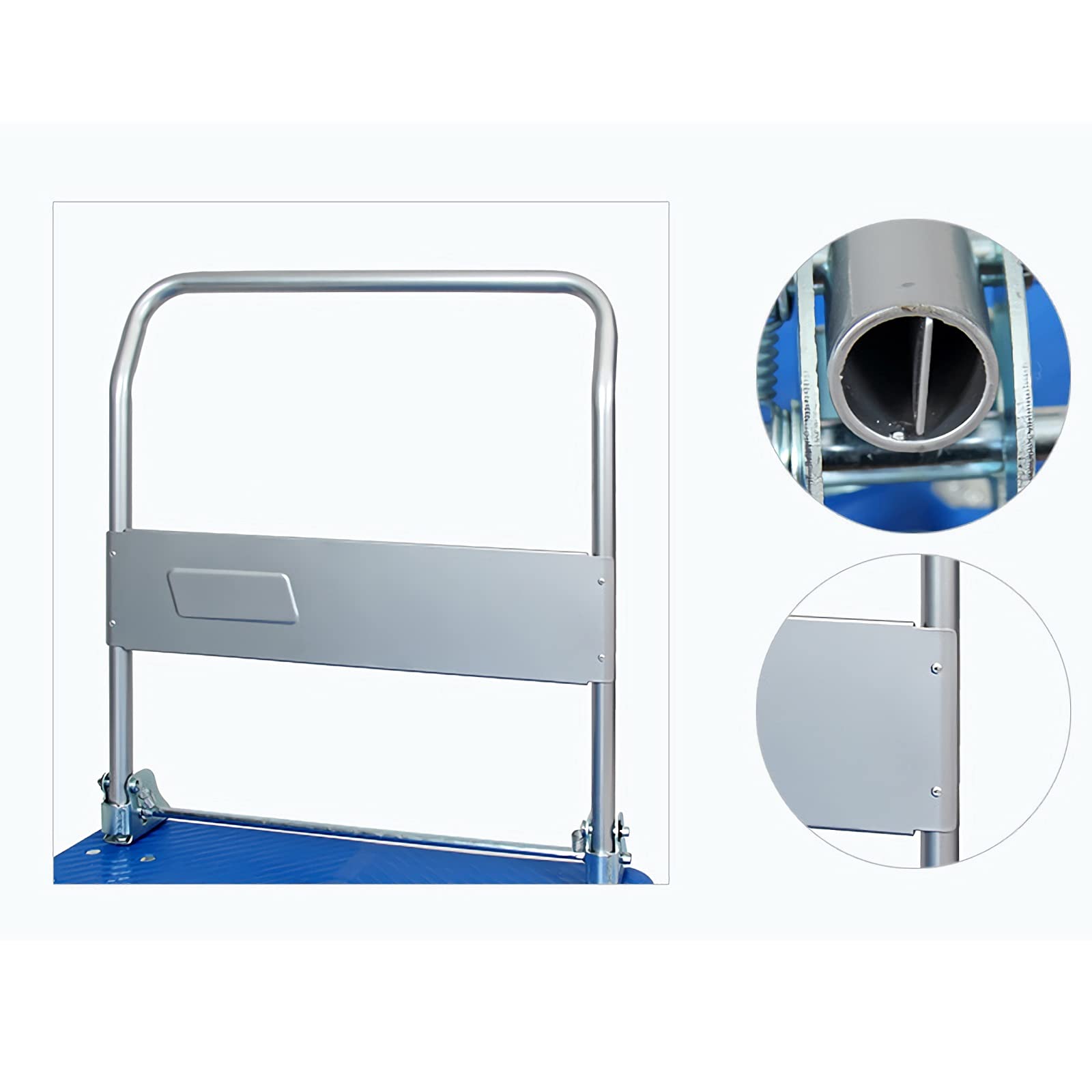 Camión de Mano con Plataforma Camión con Plataforma Chasis de plástico con Alta Capacidad de Carga Mango Plegable para facilitar su Transporte y Almacenamiento Carro de Mano Carro de Empuje para