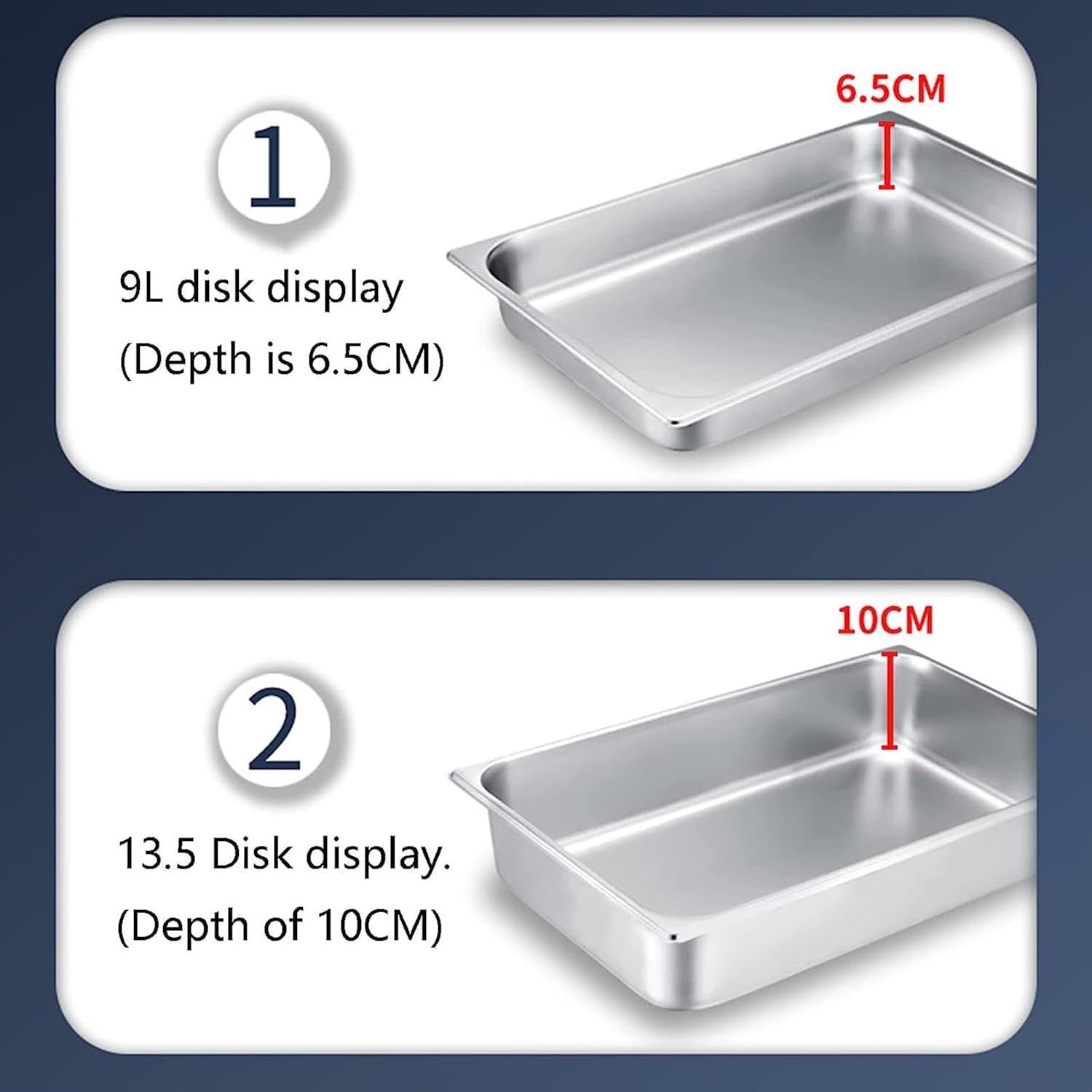 Buffet Stove - Round Food Warming Tray,Food Warming Buffet,Fondue Buffet Set,Stainless Steel Hot Plate Buffet Set with Glass Viewing Lid and Built in,Steel Cover - Single-9L