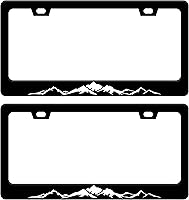 Vista 26 de Marco de matrícula de flores de cerezo con hermosas flores rosadas, divertido soporte de accesorio de automóvil de acero inoxidable para mujeres