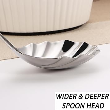 Large Serving Spoon,9 Serveware Spoons Set,Stainless Steel Catering Serving Utensils for Party Buffet Dinner Banquet Cooking Kitchen Basics,Dishwasher Safe(Silver)