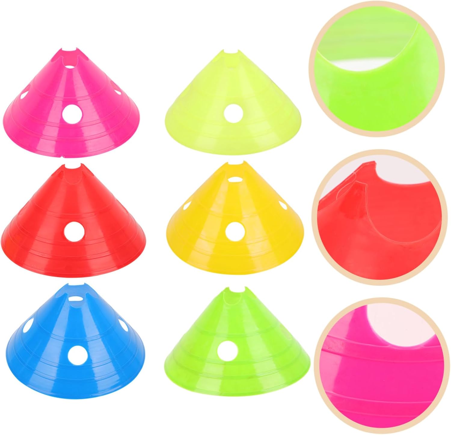 6pcs Agility Disks for Football Hurdles for Strength and Flexibility Training Lightweight Training Disks for Youth Soccer and Sports Drills