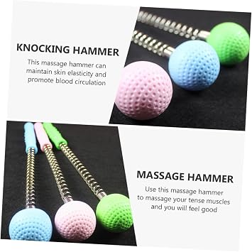 3pcs Handheld Acupoint Massagers Silicone Knocking Hammers for Back and Thigh with Smooth Texture and Safe Massage, Body Massaging Tool for Relaxation Random Color