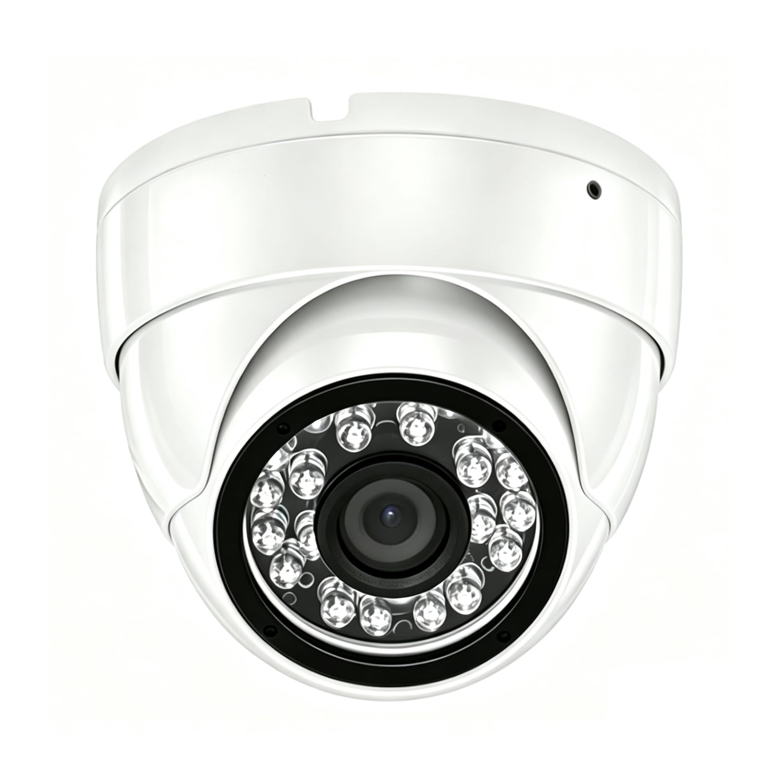 Kamera bezpieczeństwa CCTV 1080p 2MP 4 w 1 (TVI/AHD/CVI/960H analogowa) kopułkowe kamery monitorujące, 24 diody LED, stały obiektyw 2,8 mm, noktowizor na podczerwień 19,8 m, szeroki kąt 105