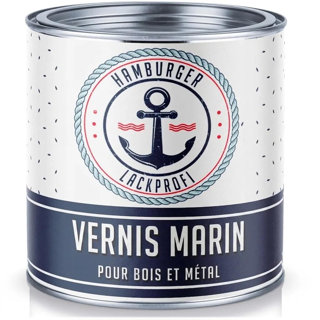 Vernis marin 2K brillant rouge signal RAL 3001 rouge pour GFK/Plastique/Polyester laque yacht vernis yacht peinture bateau (1 L) Hamburger Lack-Profi