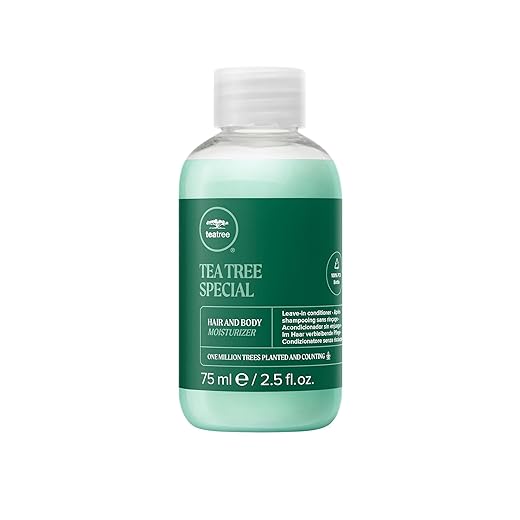 Tea Tree Hair and Body Moisturizer Leave-In Conditioner, Body Lotion, After-Shave Cream, For All Hair + Skin Types, 2.5 fl. oz.