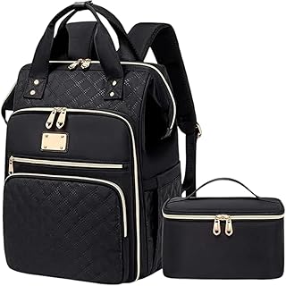 Mochila para almuerzo | Mochila para profesores con lonchera enfriadora, bolsa de almacenamiento para laptop para mujere...