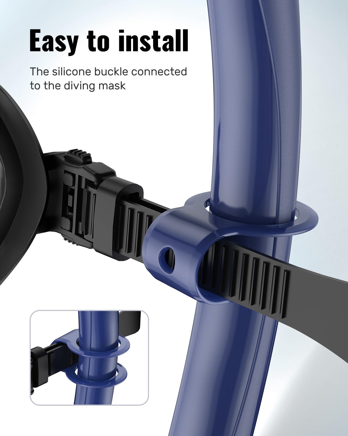 W WSTOO Adults Diving Snorkel Breathing Tube Silicone Flexible Foldable Snorkel Anti-Drop for Freediving Swim Training,Diving and Scuba Diving,Easy to Carry for Travel