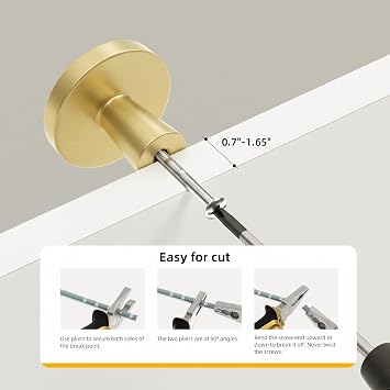 goldenwarm Gold Cabinet Knob Brushed Brass Dresser Drawer Knobs - LS5310GD Round Knobs for Closet Decorative Bedroom Cabinet Door Knobs Bathroom Hardware, 15 Pieces