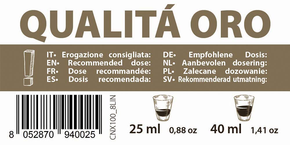Note d'Espresso - Qualità Oro - Cápsulas de Café - Compatibles con Cafeteras NESPRESSO* - 100 caps (Paquete de 2)