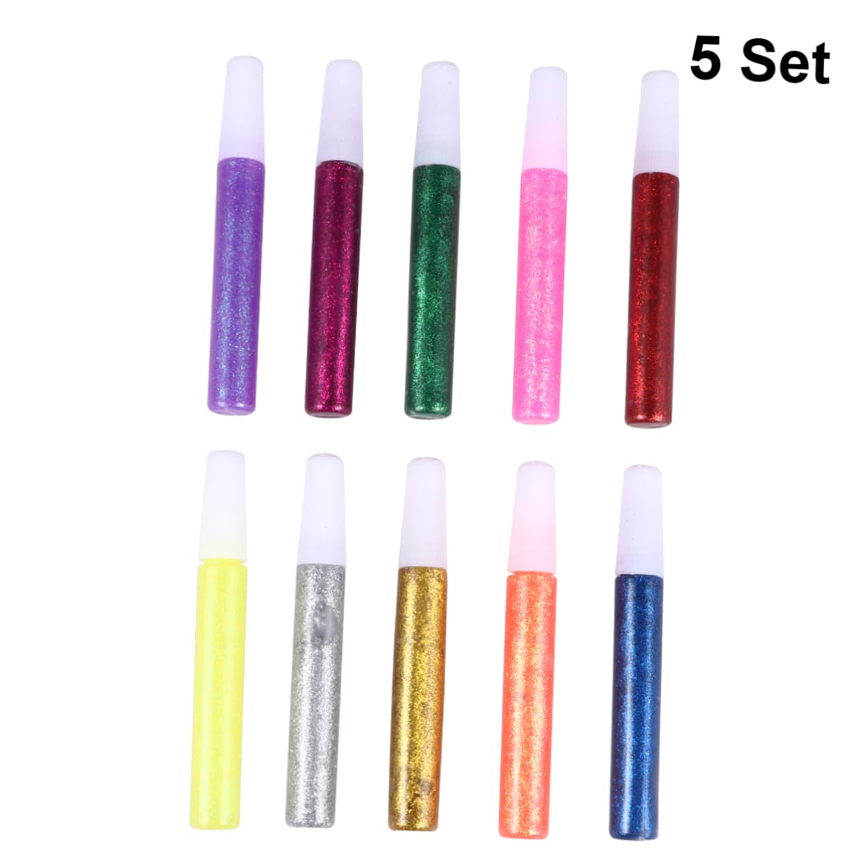 DOITOOL 5 Satz Glitzerklebestifte mit Glitter Gel für Basteln und Handarbeiten Zufällige Farbe